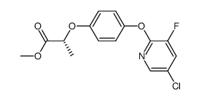 (R)(+)-2-[4-(5-chloro-3-fluoropyridin-2-yloxy)-phenoxy]-propionic acid methyl ester结构式