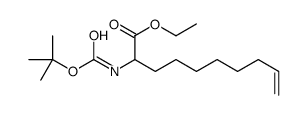 ethyl 2-[(2-methylpropan-2-yl)oxycarbonylamino]dec-9-enoate结构式