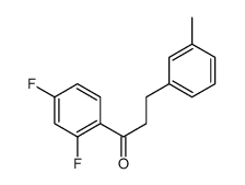 2',4'-DIFLUORO-3-(3-METHYLPHENYL)PROPIOPHENONE结构式