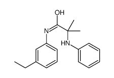 2-anilino-N-(3-ethylphenyl)-2-methylpropanamide结构式