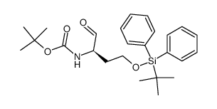 [(R)-3-(tert-Butyl-diphenyl-silanyloxy)-1-formyl-propyl]-carbamic acid tert-butyl ester Structure