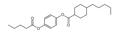(4-pentanoyloxyphenyl) 4-pentylcyclohexane-1-carboxylate结构式