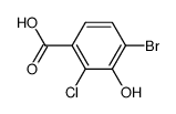 4-bromo-2-chloro-3-hydroxybenzoic acid structure