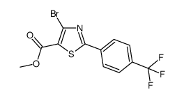 methyl 4-bromo-2-(4-trifluoromethylphenyl)thiazole-5-carboxylate Structure