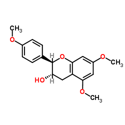 (+)-5,7,4'-Trimethoxyafzelechin Structure