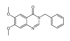 3-benzyl-6,7-dimethoxyquinazolin-4-one结构式