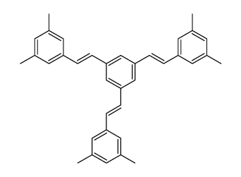 1,3,5-tris[2-(3,5-dimethylphenyl)ethenyl]benzene结构式