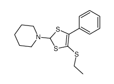 1-(4-ethylsulfanyl-5-phenyl-1,3-dithiol-2-yl)piperidine Structure