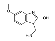 3-氨基甲基-6-甲氧基-1,3-二氢-吲哚-2-酮结构式