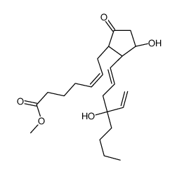 methyl 7-[(1R,2S)-2-(4-ethenyl-4-hydroxyoct-1-enyl)-3-hydroxy-5-oxocyclopentyl]hept-5-enoate结构式