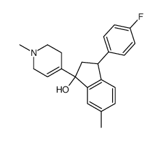 3-(4'-Fluorophenyl)-1-hydroxy-6-methyl-1-(1-methyl-1,2,3,6-tetrahydropyrid-4-yl)indane结构式