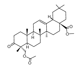 methyl 23-acetoxy-3-oxoolean-12-en-28-oate结构式