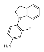4-(2,3-Dihydro-1H-indol-1-yl)-3-fluorophenylamine结构式