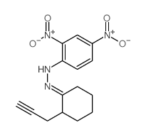 2,4-dinitro-N-[(2-prop-2-ynylcyclohexylidene)amino]aniline结构式