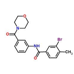 3-Bromo-4-methyl-N-[3-(4-morpholinylcarbonyl)phenyl]benzamide Structure