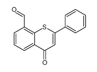 4-oxo-2-phenylthiochromene-8-carbaldehyde结构式