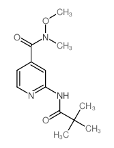 2-(2,2-二甲基-丙酰氨基)-正甲氧基-正甲基-异烟酰胺结构式