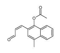 [4-methyl-2-[(E)-3-oxoprop-1-enyl]naphthalen-1-yl] acetate Structure