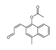 [4-methyl-2-[(E)-3-oxoprop-1-enyl]naphthalen-1-yl] acetate结构式