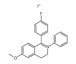 1-(4-fluorophenyl)-6-methoxy-2-phenyl-3,4-dihydroisoquinolin-2-ium iodide Structure