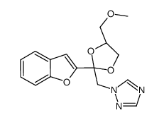 1-{[(2R,4R)-2-(1-Benzofuran-2-yl)-4-(methoxymethyl)-1,3-dioxolan- 2-yl]methyl}-1H-1,2,4-triazole结构式