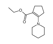 ethyl 2-(1-piperidinyl) 1-cyclopentenecarboxylate结构式