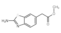 甲基(2-氨基-1,3-苯并噻唑-6-基)乙酸酯结构式