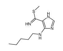 methyl 4-(pentylamino)-1H-imidazole-5-carbimidothioate结构式