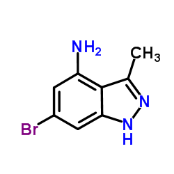 6-溴-3-甲基-1H-吲唑-4-胺结构式