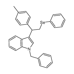 1-benzyl-3-(1-(4-methylphenyl)-2-phenylselenoethyl)-1H-indole Structure