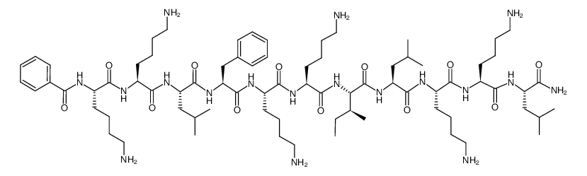 Bz-KKLFKKILKKL-NH2结构式