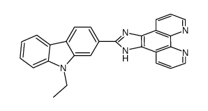 N-ethyl-4-[(1,10)-phenanthroline(5,6-f)imidazol-2-yl]carbazole Structure
