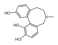 6-methyl-5,6,7,8-tetrahydro-dibenzo[c,e]azocine-1,2,11-triol结构式
