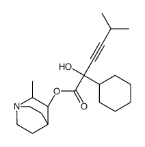 (2-methyl-1-azabicyclo[2.2.2]octan-3-yl) 2-cyclohexyl-2-hydroxy-5-methylhex-3-ynoate结构式