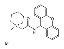 2-(1-methylpiperidin-1-ium-1-yl)-N-(9H-xanthen-9-yl)acetamide,bromide Structure