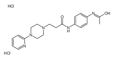 1-Piperazinepropanamide, N-(4-(acetylamino)phenyl)-4-(2-pyridinyl)-, d ihydrochloride结构式