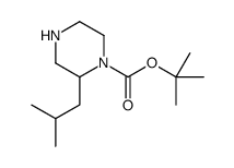 2-(2-甲基丙基)哌嗪-1-羧酸叔丁酯结构式