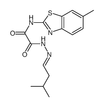 N-(6-methyl-1,3-benzothiazol-2-yl)-N'-[(Z)-3-methylbutylideneamino]oxamide Structure