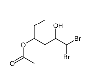 (1,1-dibromo-2-hydroxyheptan-4-yl) acetate Structure