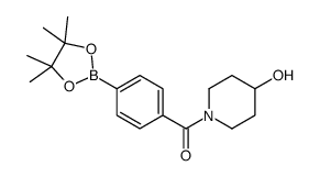 (4-hydroxypiperidin-1-yl)-[4-(4,4,5,5-tetramethyl-1,3,2-dioxaborolan-2-yl)phenyl]methanone Structure