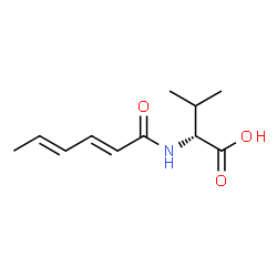 D-Valine,N-(1-oxo-2,4-hexadienyl)-,(E,E)- (9CI) structure