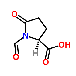L-Proline, 1-formyl-5-oxo- (9CI) structure