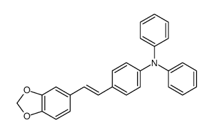 4-[2-(1,3-benzodioxol-5-yl)ethenyl]-N,N-diphenylaniline结构式