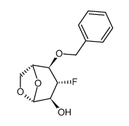 .beta.-D-Glucopyranose, 1,6-anhydro-3-deoxy-3-fluoro-4-O-(phenylmethyl)- structure