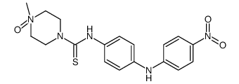 1-Piperazinecarbothioamide, 4-methyl-N-(4-((4-nitrophenyl)amino)phenyl )-, 4-oxide结构式