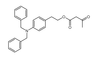 2-(p-Dibenzylaminophenyl)ethyl acetoacetate Structure