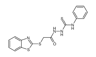 N1-(benzothiazole-2-ylthioacetyl)-N4-phenyl-3-thiosemicarbazide Structure