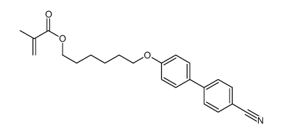 6-[4-(4-氰基苯基)苯氧基]己基 甲基丙烯酸酯结构式