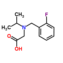 N-(2-Fluorobenzyl)-N-isopropylglycine结构式
