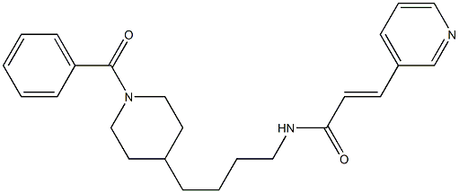 (E)-N-[4-(1-benzoylpiperidin-4-yl)butyl]-3-pyridin-3-ylprop-2-enamide Structure